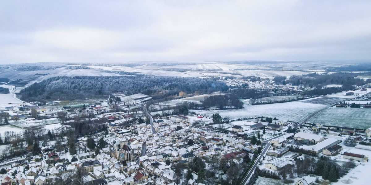La Côte des Bar sous la neige, vues drone - Copyrights photos : Franz Pfifferling