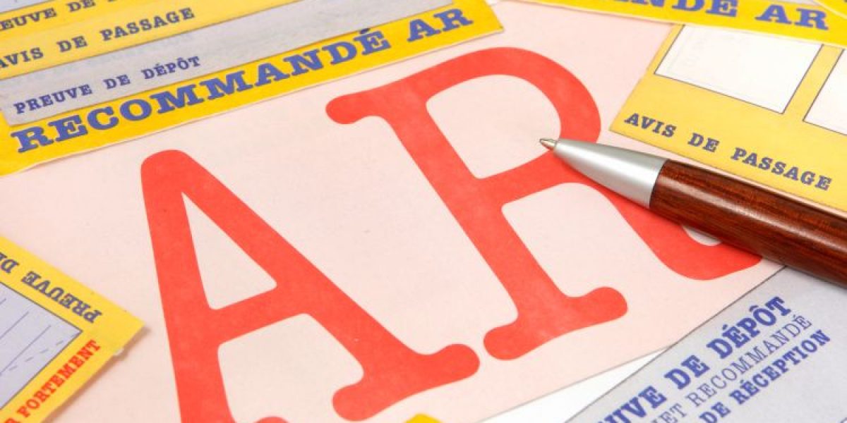 Lettre recommandé avec acusé de réception AR